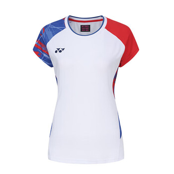 YONEX尤尼克斯羽毛球服国家队球迷版情侣女款短袖20776CR白XO码 YONEX尤尼克斯羽毛球服国家队球迷版情侣女款短袖20776CR白XO码