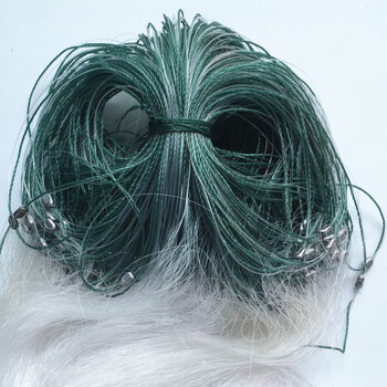 三层网渔网丝网4米5米6米进口丝白丝渔捕鱼粘挂鱼 4米2指80米白丝三层