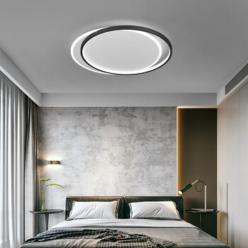 明奢led吸顶灯卧室灯轻奢灯具北欧现代简约大气创意主卧灯圆形遥控