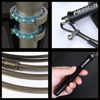 PROIRON普力艾 竞速跳绳小学生专用考试6-12岁双轴承提速钢丝绳+收纳袋