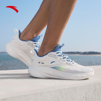 0】安踏男鞋运动鞋秋冬体测跳绳鞋软底鞋弹跑步鞋男 【绵绵弹2代】白