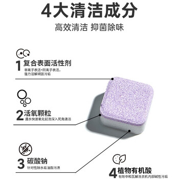 小仓熊洗衣机清洁剂*2袋 强力除垢杀菌深度清洁剂清洗滚筒消毒泡腾片