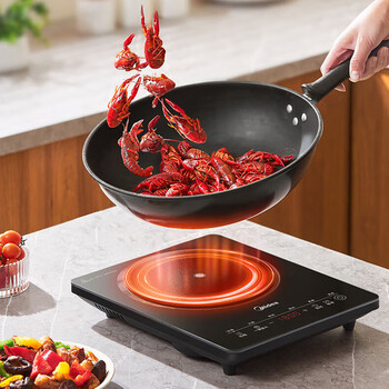 美的（Midea）电磁炉 2200W大功率3D悬浮大火170mm线圈盘9档火力调节 耀黑经典面板 MC-22XA11