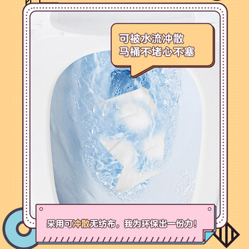 妇炎洁湿厕纸10抽/袋*10袋/包清洁湿巾可冲厕男女通用