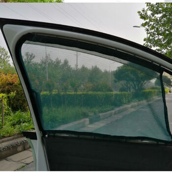f3轨道收缩防晒出租车遮阳网布汽车装饰品主驾一支墨绿车窗带弧度新款