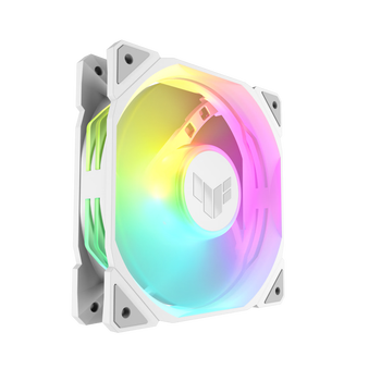 华硕TUF GAMING TR120 雷光 白色机箱反叶风扇 ARGB风扇/PWM温控调速/双层LED阵列/28mm厚扇