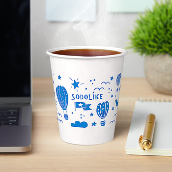 Sodolike尚岛 一次性纸杯 230ml加厚纸杯整箱1000只装 办公商务家用水杯子