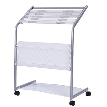 得力(deli)9302 六层铝合金夹条报纸架报刊架 宣传杂志展示架 办公室落地置物架 高0.87米 得力(deli)9302 六层铝合金夹条报纸架报刊架 宣传杂志展示架 办公室落地置物架 高0.87米