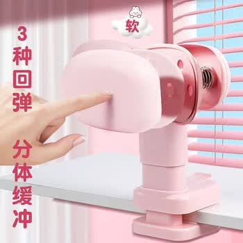 递乐软胶坐姿矫正器儿童写字矫正器桌面款防低头神器支架可调节升降小学生坐姿学习支架夹桌款 894粉色