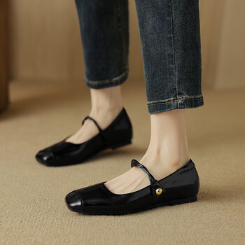 modernbelle公主气质女鞋2024春夏季复古方头一字带舒适通勤平底