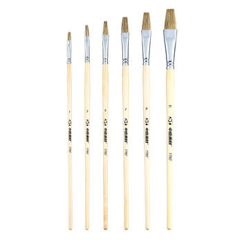 中盛画材(transon)油画笔 单支猪鬃平头水粉油画丙烯颜料专用画笔排笔 绘画手绘墙绘毛笔工具美术生5号美术写生 中盛画材(transon)油画笔 单支猪鬃平头水粉油画丙烯颜料专用画笔排笔 绘画手绘墙绘毛笔工具美术生5号美术写生