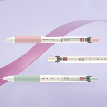 【开学必备】缤乐美(Paper Mate)中性笔0.5mm速干高颜值按动式学生棉花糖黄色笔身G130黑色单支装