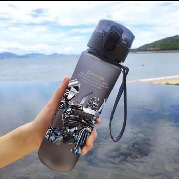 云漫卿变形金刚水杯小学生防摔男生高颜值霸气大黄蜂擎天柱初中生杯子