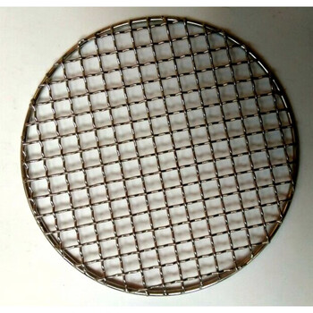 不锈钢圆形烧烤网片炭火炉烤肉篦子烘焙箱架沥油冷却铁丝网格 直径26