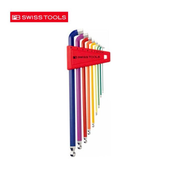 PB SWISSTOOLS瑞士 PB SWISS TOOLS 彩虹系列 彩色套装内六角扳手 六角匙 PB 2212.LH-10 RB 短销头