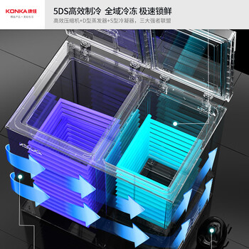 康佳（KONKA）201升一级能效单温双温商用家用冰柜冷冻冷藏卧式冷柜冰箱BG20AS自营家电