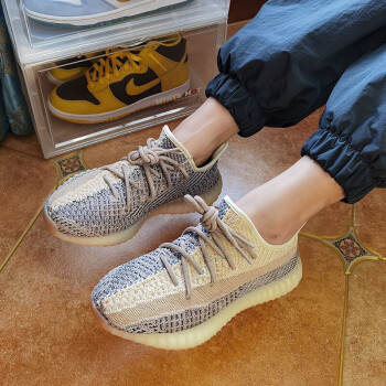 鞋三叶草男鞋女鞋秋季yeezy350椰子350侃爷boost跑步鞋 gy7658灰珍珠