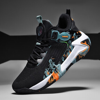 耐克顿篮球鞋男飞织运动休闲鞋男鞋大码4748透气网面减震防滑耐磨球鞋