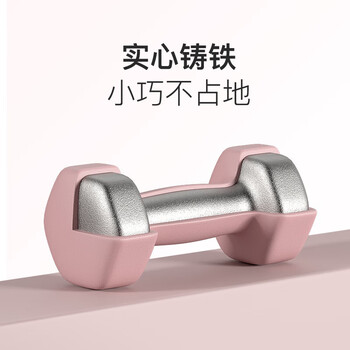 诚悦彩色浸塑哑铃男女士家用健身肌肉手臂塑形轻重量雅灰6kg*2CY-572