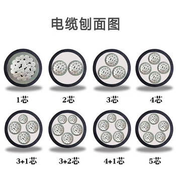 沈缆红星 电缆线YJLV-0.6/1KV 4*95平方四芯铝缆架空户外电线电缆 1米