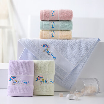 金号史努比联名 A类毛巾纯棉100%洗脸儿童毛巾女士小毛巾6条装 金号史努比联名 A类毛巾纯棉100%洗脸儿童毛巾女士小毛巾6条装