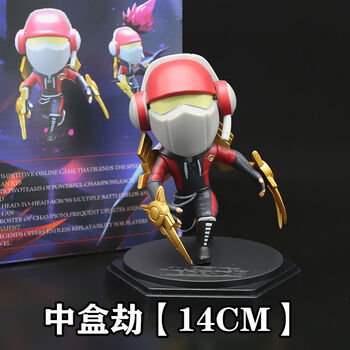 lol手办q版李小龙金克斯丝泰坦酒桶ig男枪发明家布隆摆件q版劫