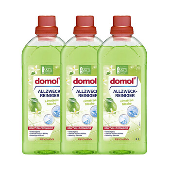 DOMOL 柠檬多功能清洁剂1L*5瓶 家电具金属瓷砖地砖清洁剂液 不沾灰