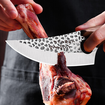 来木井牛排刀手工锻打牛排刀厨师专用切牛肉刀屠宰刀牛排刀切牛排专用