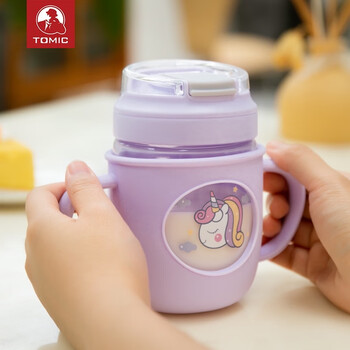 特美刻（TOMIC）牛奶萌萌杯 家用可爱高颜值儿童玻璃杯 TG82029