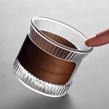 CLITON咖啡杯日式竖纹防烫玻璃杯子茶杯家用高颜值拿铁浓缩杯玻璃水杯