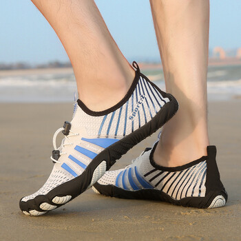 涉水鞋男鞋夏季外穿男士防滑凉鞋游泳防水溯溪轻便沙滩鞋大码防汗浅灰