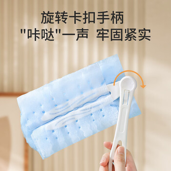 美丽雅静电除尘掸鸡毛掸子扫灰神器1手柄+10替换头一次性缝隙灰尘吸附