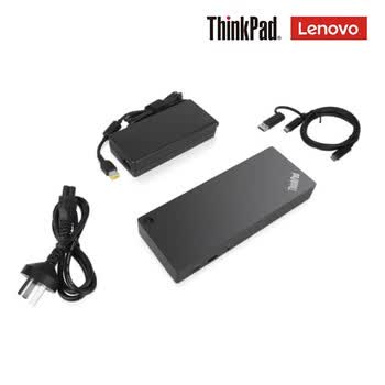 联想ThinkPad笔记本工作站扩展坞 雷电4 支持8K Type-C接口 USB/type-c双接口 40AF0135CN