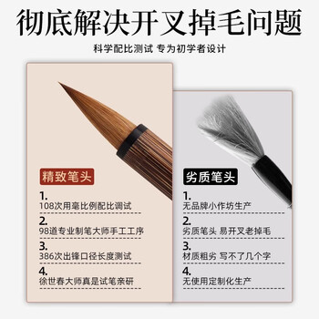 玉水湖碧云天狼毫小楷毛笔书法专用笔狼嚎小号细尖纯狼毫鸡距笔簪花专业级蝇头小楷灵运练字初学者勾线笔