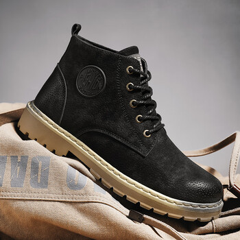 西域骆驼vancamel46大码马丁靴男高帮秋冬季休闲潮流防水英伦复古潮鞋
