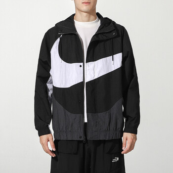 nike耐克官方舰店外套男装夏新款运动服跑步swoosh舒适防风衣梭织连帽