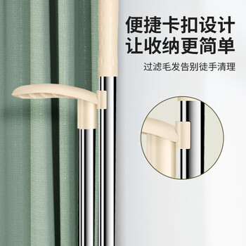 利临极简轻奢扫把簸箕套装梳齿型扫把家用防风笤帚卡其色