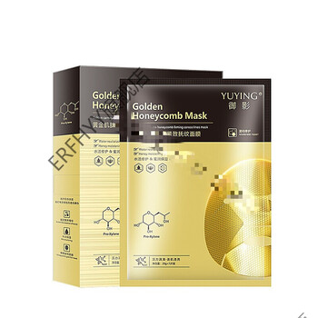 御影黄金肌肽蜂窝贴肤淡化抚纹面膜补水保湿提亮1盒5片装