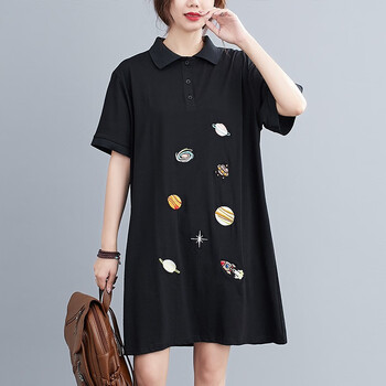 大码连衣裙肥胖女孩宽松显瘦遮肚子夏季新款肥婆衣服时尚减龄胖女人