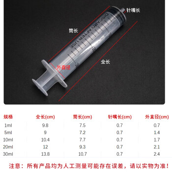 金固牢 KCxh-624 实验室一次性注射器无针头 冲洗器取样器进样器灌注器 20ml(40个) 