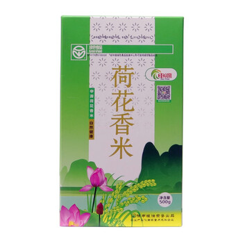 申源申源荷花香米500g*1盒米粒修长晶莹透亮馥郁芳香信阳大米河南大米