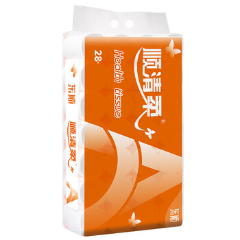 顺清柔无芯卷纸国际版5层178.57g*28卷 加厚长条卫生纸厕纸（5kg/提）
