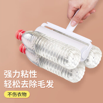 美丽雅粘毛器滚筒16cm加大号沾毛神器宠物猫毛清理器斜撕纸共7卷420撕