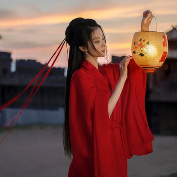 【高端轻奢】魏晋江南风汉服女夏季青色清冷系广袖流仙裙晋制古风古装