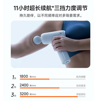 云麦专业级筋膜枪PB2S智能轻巧便携按摩枪深层肌肉放松颈膜器肌模枪按摩器按摩仪灰 运动健身推荐