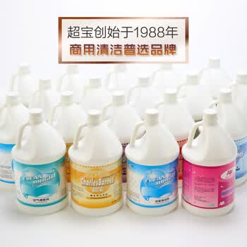 超宝（CHAOBAO）重油污清洁剂3.8升4瓶装不伤手灶台厨房油污清洁