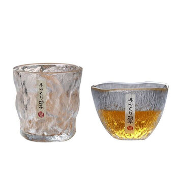 观山杯 富士山杯藏山杯江户硝子隅田川富士山雪山杯酒杯威士忌 h65