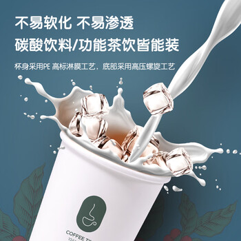 得力（deli）228ml一次性杯子纸杯水杯双层用料加厚办公家用贵宾接待开工必买