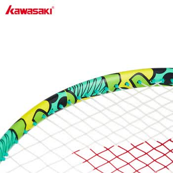 川崎（KAWASAKI）网球拍碳素成人专业初学单拍SA-100柠黄艾绿（已穿线）
