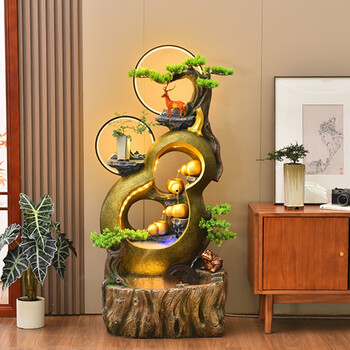 沛致(peizhi)葫芦流水摆件风水轮循环水客厅办公室开业招财落地假山